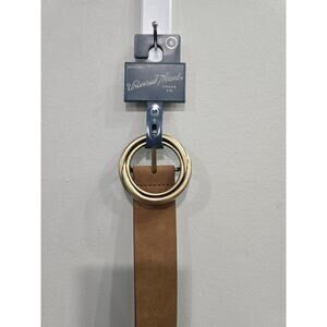 *Universal Thread* Women's Size XL Reversible Belt w/Round Buckle, Brown & Cream